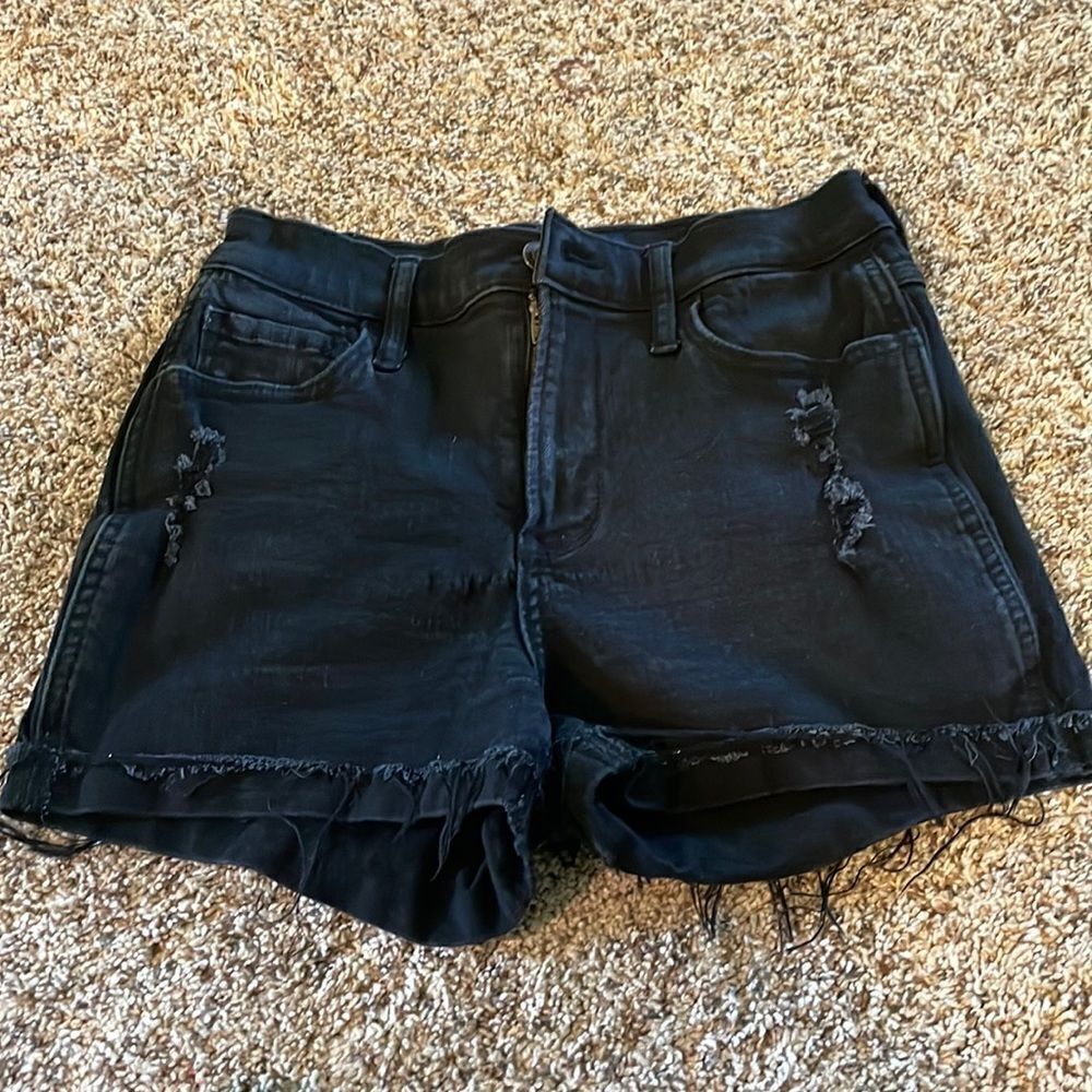 Black denim shorts 